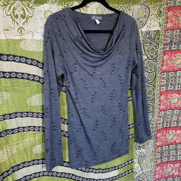 Ibex Women’s Gray Merino Wool Diana Cowl Neck Sweater Size Small - Picture 9 of 15